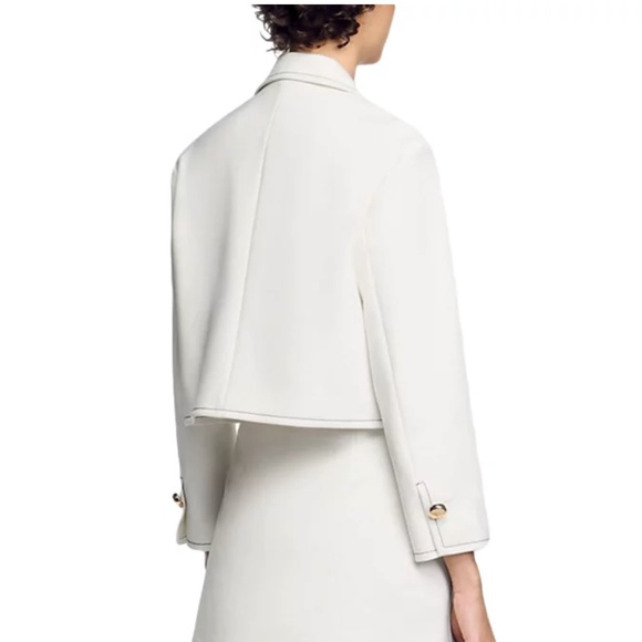 Elodie Peter Pan Collar Cropped Jacket - Picture 2 of 8